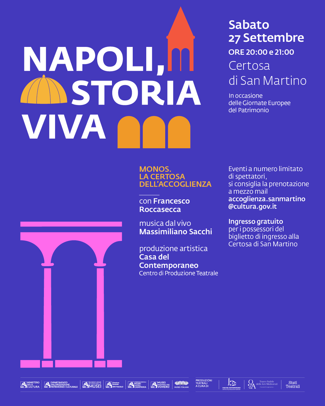 GEP 2025 | Apertura straordinaria serale e visita teatralizzata "Monos. La Certosa dell'accoglienza"